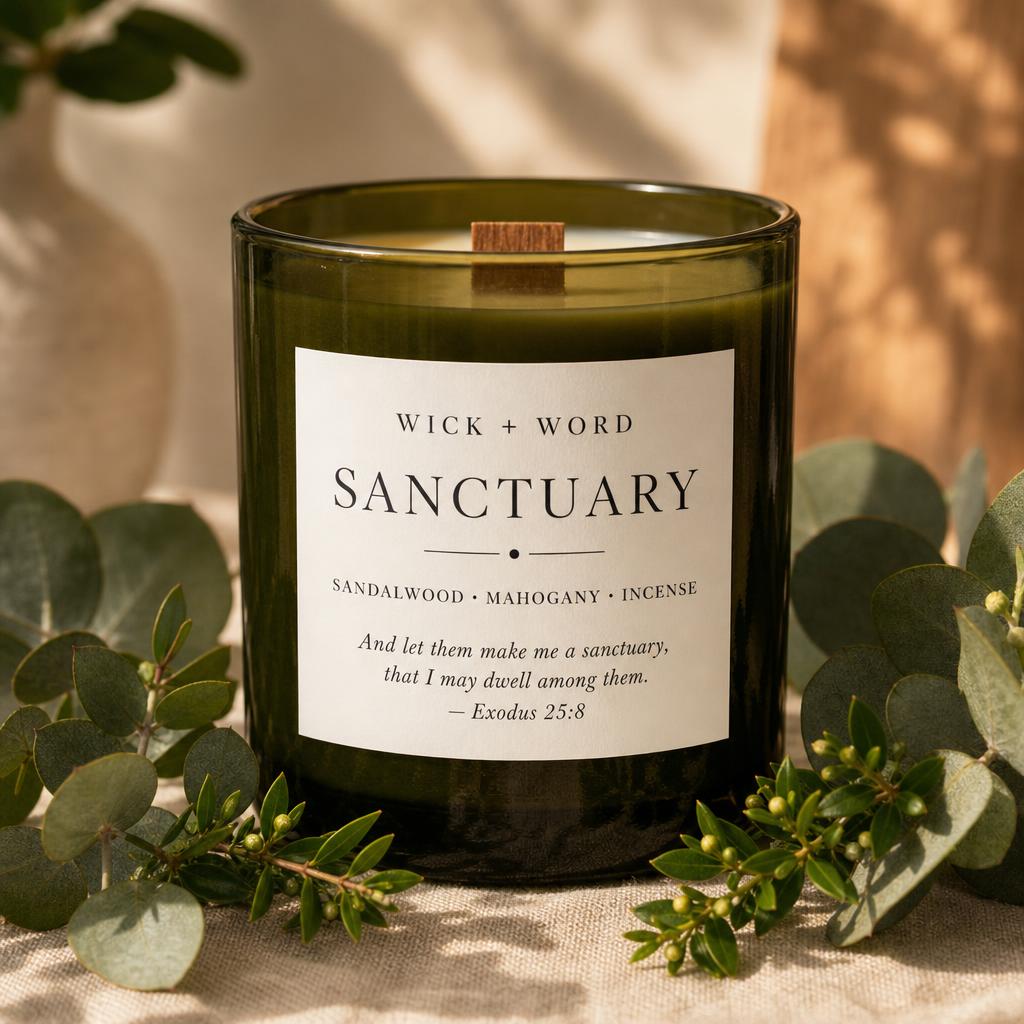 Wick + Word Candle — Sanctuary